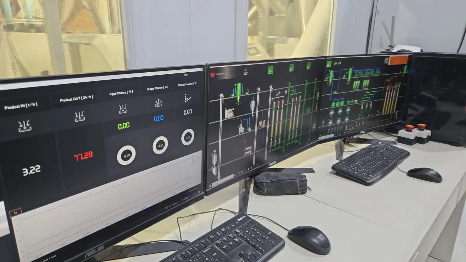 Silos y estructura industrial